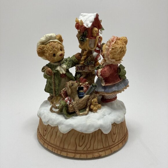 Teddy & Me Collection Christmas Music Box  Vintage 1995 - Picture 1 of 16